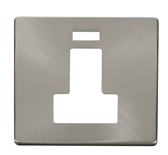 Click® Scolmore Definity™ SCP252BS 13A Switched FCU With Neon Cover Plate  Brushed Stainless  Insert