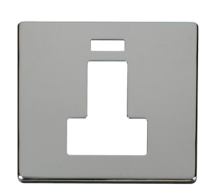 Click® Scolmore Definity™ SCP252CH 13A Switched FCU With Neon Cover Plate  Polished Chrome  Insert