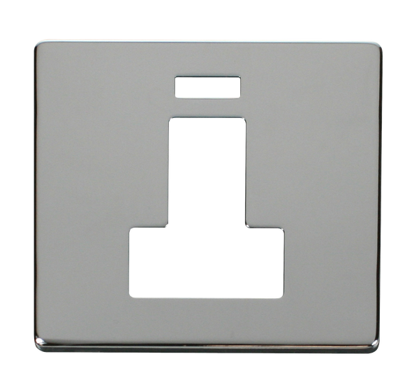 Click® Scolmore Definity™ SCP252CH 13A Switched FCU With Neon Cover Plate  Polished Chrome  Insert