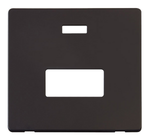 Click® Scolmore Definity™ SCP253BK 13A FCU With Neon Cover Plate  Matt Black  Insert