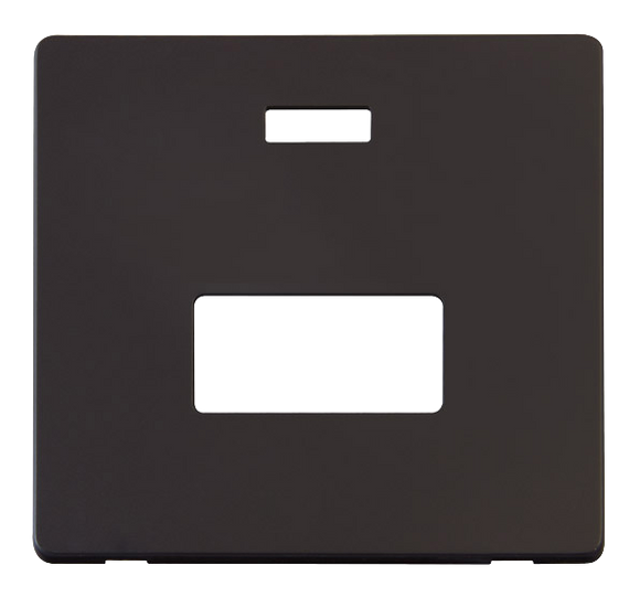 Click® Scolmore Definity™ SCP253BK 13A FCU With Neon Cover Plate  Matt Black  Insert