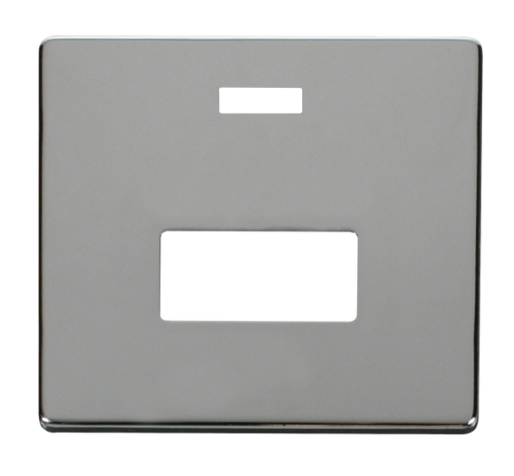 Click® Scolmore Definity™ SCP253CH 13A FCU With Neon Cover Plate  Polished Chrome  Insert