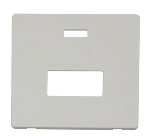 Click® Scolmore Definity™ SCP253PW 13A FCU With Neon Cover Plate  Polar White  Insert