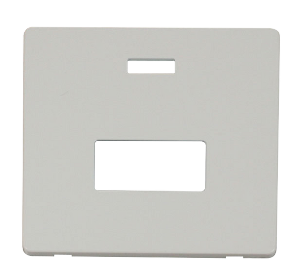 Click® Scolmore Definity™ SCP253PW 13A FCU With Neon Cover Plate  Polar White  Insert