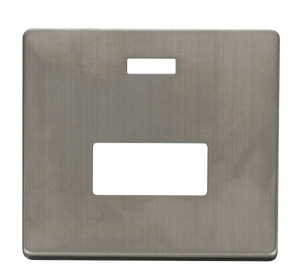 Click® Scolmore Definity™ SCP253SS 13A FCU With Neon Cover Plate  Stainless Steel  Insert