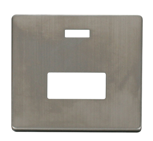 Click® Scolmore Definity™ SCP253SS 13A FCU With Neon Cover Plate  Stainless Steel  Insert