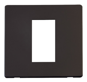 Click® Scolmore Definity™ SCP310BK 1 Gang New Media™ Cover Plate - 1 Aperture  Matt Black  Insert