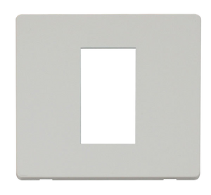 Click® Scolmore Definity™ SCP310PW 1 Gang New Media™ Cover Plate - 1 Aperture  Polar White  Insert