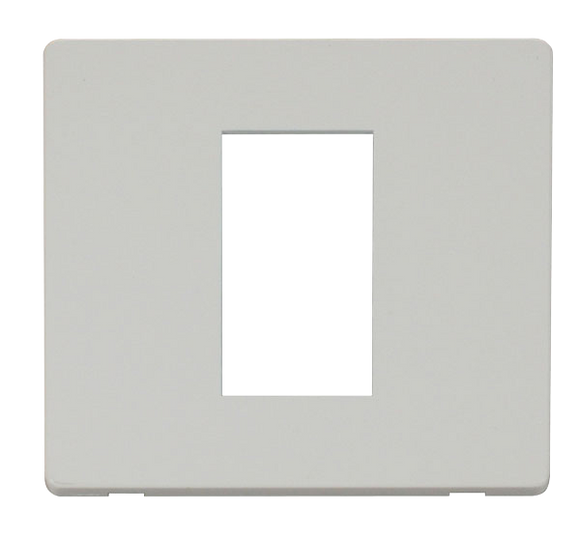 Click® Scolmore Definity™ SCP310PW 1 Gang New Media™ Cover Plate - 1 Aperture  Polar White  Insert