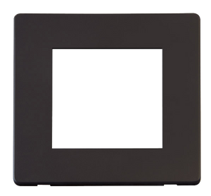 Click® Scolmore Definity™ SCP311BK 1 Gang New Media™ Cover Plate - 2 Apertures  Matt Black  Insert