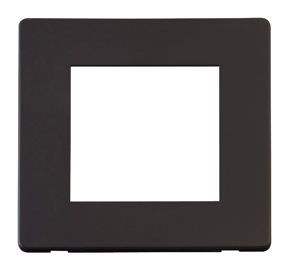 Click® Scolmore Definity™ SCP311BK 1 Gang New Media™ Cover Plate - 2 Apertures  Matt Black  Insert