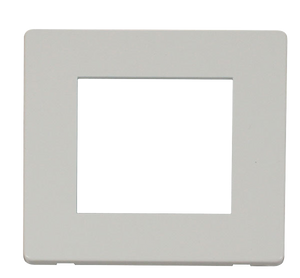 Click® Scolmore Definity™ SCP311PW 1 Gang New Media™ Cover Plate - 2 Apertures  Polar White  Insert