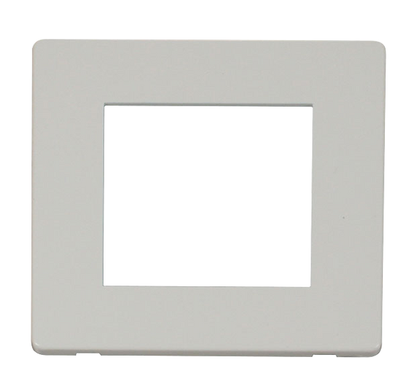 Click® Scolmore Definity™ SCP311PW 1 Gang New Media™ Cover Plate - 2 Apertures  Polar White  Insert