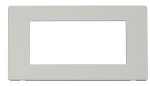 Click® Scolmore Definity™ SCP312PW 2 Gang New Media™ Cover Plate - 4 Apertures  Polar White  Insert