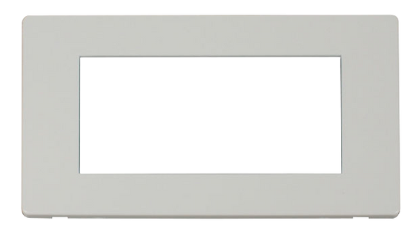 Click® Scolmore Definity™ SCP312PW 2 Gang New Media™ Cover Plate - 4 Apertures  Polar White  Insert