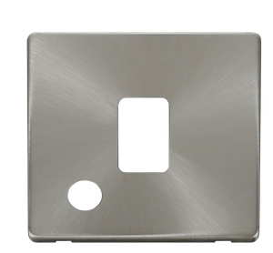 Click® Scolmore Definity™ SCP322BS 20A DP Switch Cover Plate  Brushed Stainless  Insert