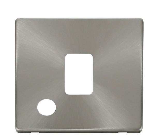 Click® Scolmore Definity™ SCP322BS 20A DP Switch Cover Plate  Brushed Stainless  Insert