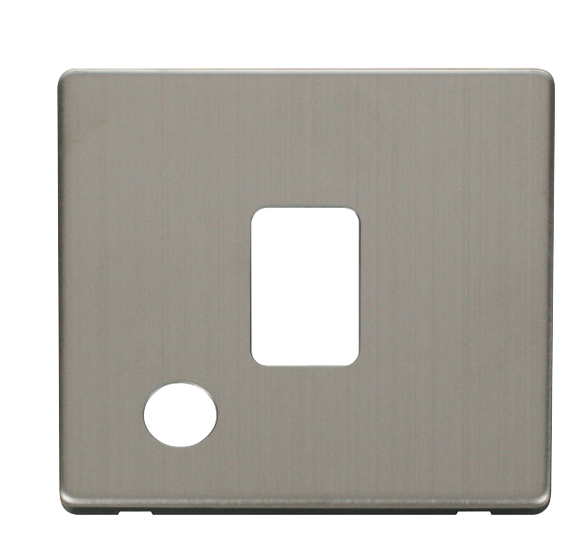 Click® Scolmore Definity™ SCP322SS 20A DP Switch Cover Plate  Stainless Steel  Insert