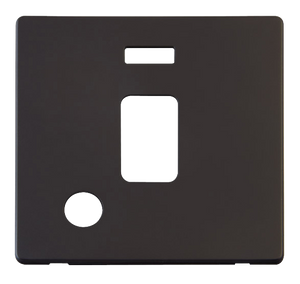 Click® Scolmore Definity™ SCP323BK 20A DP Switch With Neon Cover Plate  Matt Black  Insert