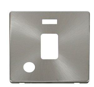 Click® Scolmore Definity™ SCP323BS 20A DP Switch With Neon Cover Plate  Brushed Stainless  Insert