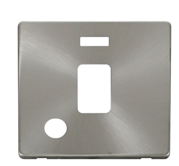 Click® Scolmore Definity™ SCP323BS 20A DP Switch With Neon Cover Plate  Brushed Stainless  Insert