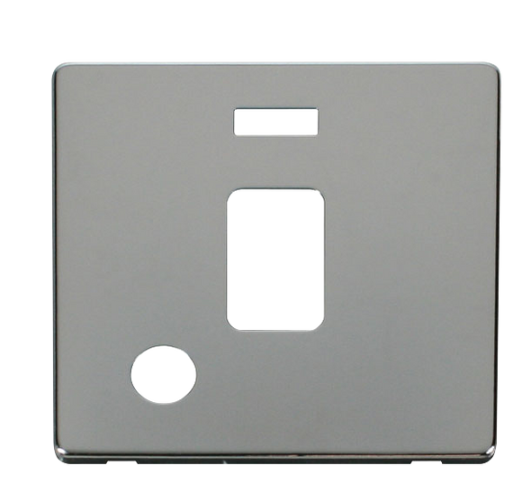 Click® Scolmore Definity™ SCP323CH 20A DP Switch With Neon Cover Plate  Polished Chrome  Insert