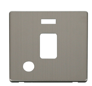 Click® Scolmore Definity™ SCP323SS 20A DP Switch With Neon Cover Plate  Stainless Steel  Insert