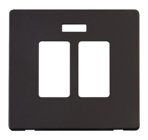 Click® Scolmore Definity™ SCP324BK 20A Sink/Bath Switch With Neon Cover Plate  Matt Black  Insert