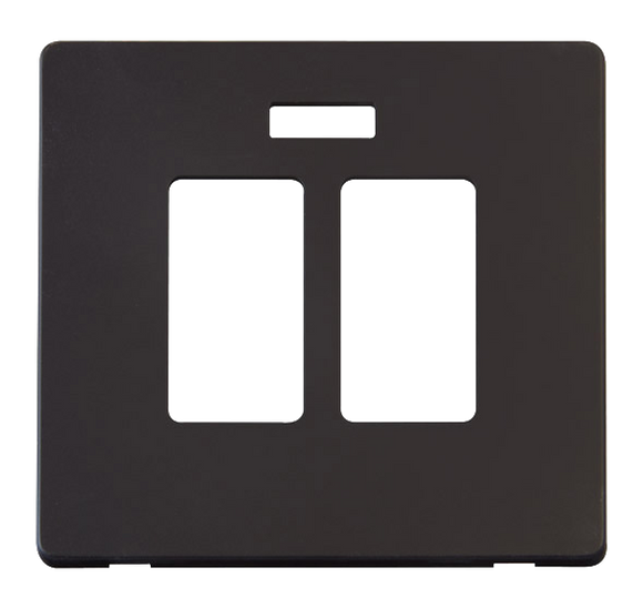 Click® Scolmore Definity™ SCP324BK 20A Sink/Bath Switch With Neon Cover Plate  Matt Black  Insert