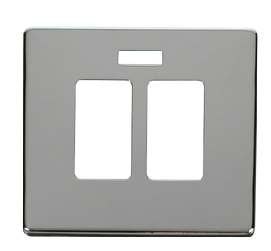 Click® Scolmore Definity™ SCP324CH 20A Sink/Bath Switch With Neon Cover Plate  Polished Chrome  Insert