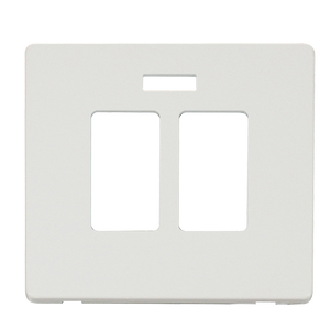 Click® Scolmore Definity™ SCP324MW 20A Sink/Bath Switch With Neon Cover Plate  Metal White  Insert