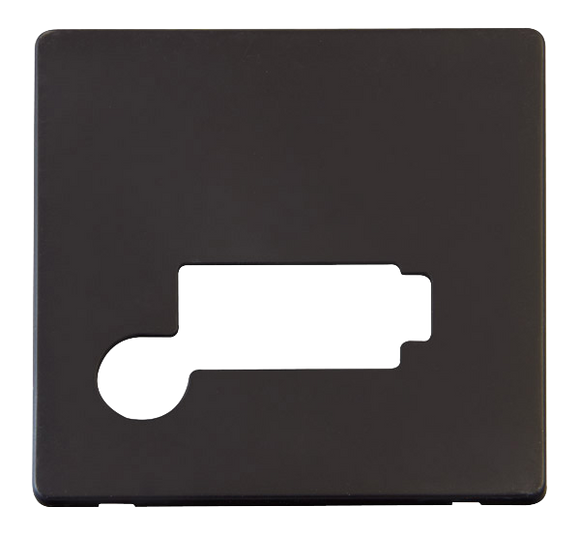 Click® Scolmore Definity™ SCP350BK 13A Lockable FCU Cover Plate  Matt Black  Insert