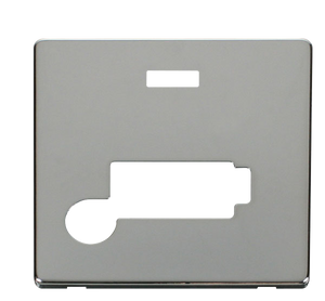 Click® Scolmore Definity™ SCP350CH 13A Lockable FCU Cover Plate  Polished Chrome  Insert