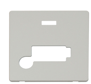 Click® Scolmore Definity™ SCP350PW 13A Lockable FCU Cover Plate  Polar White  Insert