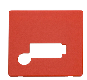 Click® Scolmore Definity™ SCP350RD 13A Lockable FCU Cover Plate  Red  Insert