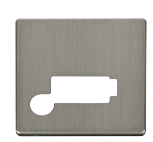 Click® Scolmore Definity™ SCP350SS 13A Lockable FCU Cover Plate  Stainless Steel  Insert