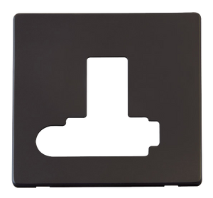 Click® Scolmore Definity™ SCP351BK 13A Lockable Switched FCU Cover Plate  Matt Black  Insert