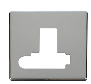 Click® Scolmore Definity™ SCP351CH 13A Lockable Switched FCU Cover Plate  Polished Chrome  Insert