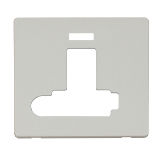 Click® Scolmore Definity™ SCP351PW 13A Lockable Switched FCU Cover Plate  Polar White  Insert