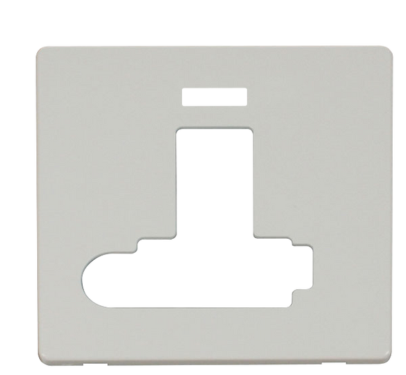 Click® Scolmore Definity™ SCP351PW 13A Lockable Switched FCU Cover Plate  Polar White  Insert