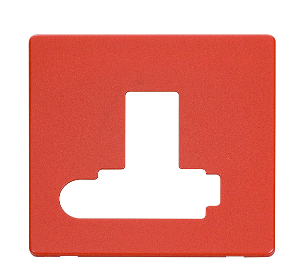 Click® Scolmore Definity™ SCP351RD 13A Lockable Switched FCU Cover Plate  Red  Insert