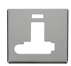 Click® Scolmore Definity™ SCP352CH 13A Lockable Switched FCU With Neon Cover Plate  Polished Chrome  Insert