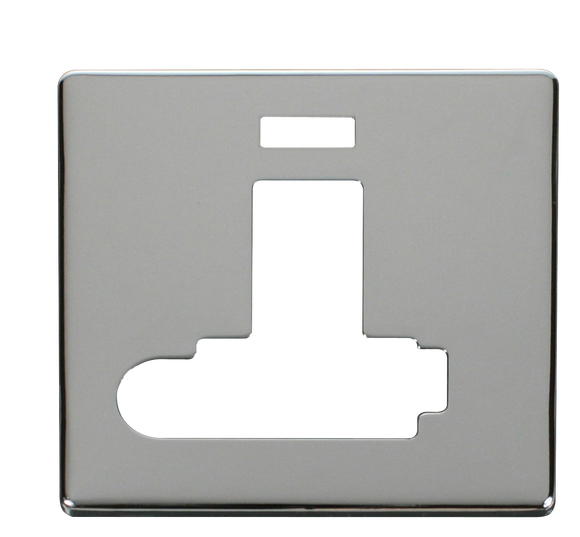 Click® Scolmore Definity™ SCP352CH 13A Lockable Switched FCU With Neon Cover Plate  Polished Chrome  Insert