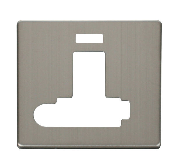 Click® Scolmore Definity™ SCP352SS 13A Lockable Switched FCU With Neon Cover Plate  Stainless Steel  Insert