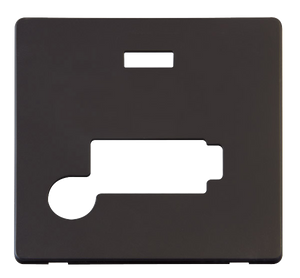 Click® Scolmore Definity™ SCP353BK 13A Lockable FCU With Neon Cover Plate  Matt Black  Insert