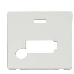 Click® Scolmore Definity™ SCP353MW 13A Lockable FCU With Neon Cover Plate  Metal White  Insert