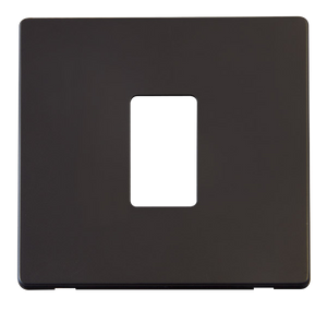 Click® Scolmore Definity™ SCP401BK 1 Gang MiniGrid® Cover Plate - 1 Aperture  Matt Black  Insert