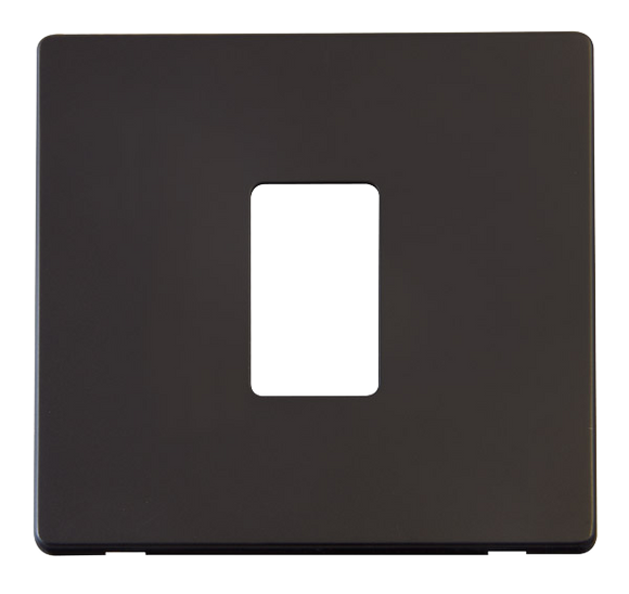 Click® Scolmore Definity™ SCP401BK 1 Gang MiniGrid® Cover Plate - 1 Aperture  Matt Black  Insert