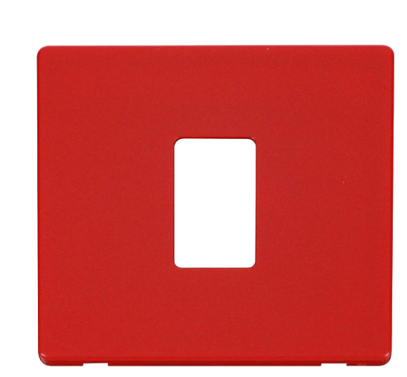 Click® Scolmore Definity™ SCP401RD 1 Gang MiniGrid® Cover Plate - 1 Aperture  Red  Insert