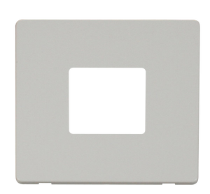 Click® Scolmore Definity™ SCP402PW 1 Gang MiniGrid® Cover Plate - 2 Apertures  Polar White  Insert